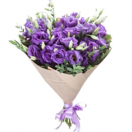  Флорист в аланья Букет фиолетовых лизиантусов