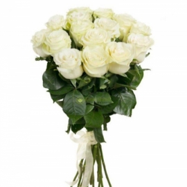  Alanya Flower Delivery 15 Pieces White Rose Bouquet