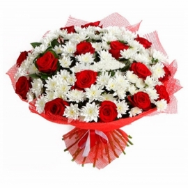  Alanya Florist 15 Red Roses And Daisies