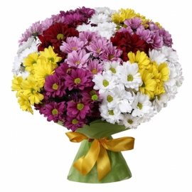  Alanya Çiçek Gönder 25 Dal Renkli Papatya Buketi